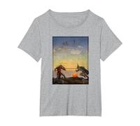 Sir Mordred and King Arthur Fighting (1922) T-Shirt, Women's Plus, Heather Grey, 4X