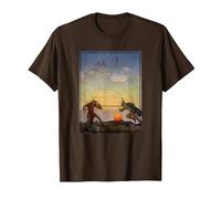 Sir Mordred & King Arthur Fighting (1922) T-Shirt, Men, Brown, Medium