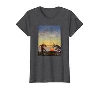 Sir Mordred & King Arthur Fighting (1922) T-Shirt, Women, Dark Heather Grey, Medium