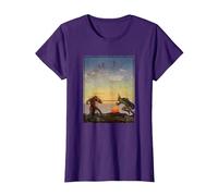 Sir Mordred & King Arthur Fighting (1922) T-Shirt, Women, Purple, 3X-Large