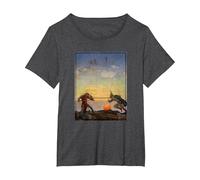 Sir Mordred & King Arthur Fighting (1922) T-Shirt, Women's Plus, Dark Heather Grey, 4X
