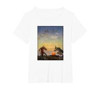 Sir Mordred & King Arthur Fighting (1922) T-Shirt, Women's Plus, White, 5X