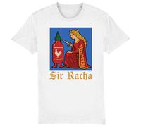 Sir Racha Medieval Knight Humor Men Women T-Shirt White