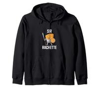 Sir Rachette Cheese Knight Humor Fun Zip Hoodie