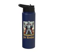 Sir Render Medieval Meme Knight Stainless Steel Insulated Water Bottle