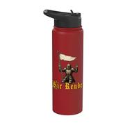 Sir Render Surrender Funny Medieval Knight Meme Stainless Steel Insulated Water Bottle