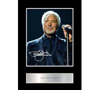 Sir Tom Jones Pre Printed Signature Signed Mounted Photo Display #1 Printed Autograph Picture 10x8 Inch Mount