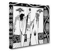 Sir Tristram Drank The Love Drink by Aubrey Beardsley Canvas Print | Gallery Wrapped 30mm Frame Wall Art | 14x14 inches | Ready to Hang | Modern Picture | Living Room Bedroom Lounge Office