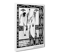 Sir Tristram Drank The Love Drink By Aubrey Beardsley Canvas Print | Gallery Wrapped 30mm Frame Wall Art | 20x14 inches | Ready to Hang | Classic Picture | Living Room Bedroom Lounge Office
