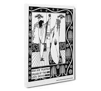 Sir Tristram Drank The Love Drink By Aubrey Beardsley Canvas Print | Gallery Wrapped 30mm Frame Wall Art | 30x20 inches | Ready to Hang | Classic Picture | Living Room Bedroom Lounge Office