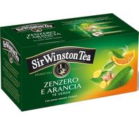 Sir Winston Ginger & Orange Green Tea - 20 Sachets | English & British Tea | 1.2 Ounce Total