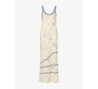 Sir Womens Sir Cecile Ruffle Silk-Blend Maxi Dress Eira Butter S