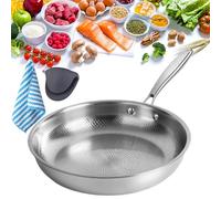 Siraatskitchen Titanium Pan, Siraat Pure Taima Titanium Frying Pan for Cooking, No-Coating Nonstick PanSuitable for Induction Cooker, All Stoves, Dishwasher Safe (Without Lid, L(11.02in/28cm))