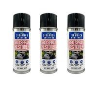 SIRAMICO COATINGS All in One Primerless BBQ, Firepit & Smoker Spray Paint Restorer | High Temperature Paint Formula up to 1000°C | Matt Black, Red or White | 400ml (Three Pack 3, Matt White)