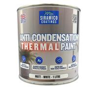 SIRAMICO COATINGS Anti Condensation Paint 1 L Matt White - Thermal Insulation Paint - Mould Resistant Paint - Water Based Non Toxic Formula