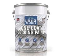 SIRAMICO COATINGS Anti-Slip Decking Paint - Light Grey, 5 Litres | Mould & UV resistant one-coat decking paint, 7 luxury colours. Colour: Light Grey.