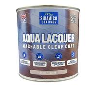 SIRAMICO COATINGS Aqua Lacquer - Clear Satin - Waterbased Lacquer, Low Toxicity And No Odour