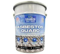 Siramico Coatings Asbestos Guard Sealant Paint & Coating - Full Protection For Cladding, Gutters And Roofs, Black, 5 Litre