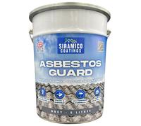 Siramico Coatings Asbestos-Guard™ Sealant Paint & Coating - Full Protection For Cladding, Sheets, Gutters Or Roofs - 5 Litres - Grey