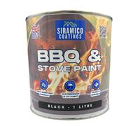 SIRAMICO COATINGS Bbq & Stove Paint Black - High Temperature Paint 1000C - 1 Litre