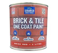 SIRAMICO COATINGS Brick & Tile Paint | 1L - Red | Matt Finish | Interior & Exterior Surfaces for Brick, Tile, Concrete & Stone
