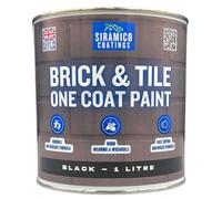 Siramico Coatings Brick & Tile Paint, Black - Matt 1 Litre