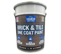 Siramico Coatings Brick & Tile Paint, Black - Matt 5 Litres