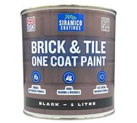 SIRAMICO COATINGS BRICK & TILE PAINT | BLACK - MATT (Black, 1 Litre)