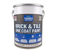 SIRAMICO COATINGS Brick & Tile Paint, Matt - Black, 5 Litres | Matt finish paint for brick, tile, concrete and stone, interior & exterior. Colour: Black.