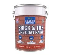 SIRAMICO COATINGS Brick & Tile Paint, Matt - Red, 5L | Matt finish paint for brick, tile, concrete and stone, interior & exterior. Colour: Red.