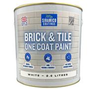 Siramico Coatings Brick & Tile Paint - Matt White - 2.5 Litres