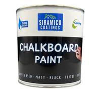 Siramico Coatings Chalkboard Paint Black - 1 Litre - Waterbased, Non Toxic, Low Odour