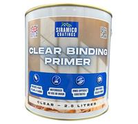 SIRAMICO COATINGS Clear Binding Primer I Water-Based Acrylic Sealer & Surface Stabiliser for Peeling Paint, Flaking Plaster, Chalky Walls I Deep Penetration, Breathable & Durable Bond - 2.5 Litres