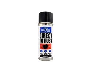 SIRAMICO COATINGS | Direct To Rust | 400ml Spray Paint | Satin Black | All In One Multi-Surface Paint (1, Black)
