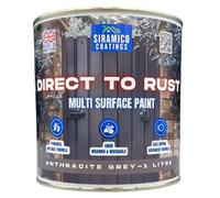 Siramico Coatings - Direct To Rust - Satin - Anthracite Grey Ral 7016 - 1 Litre