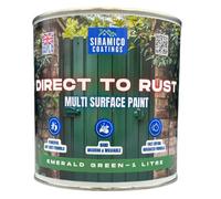 Siramico Coatings - Direct To Rust - Satin - Emerald Green Ral 6001 - 1 Litre