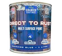 Siramico Coatings - Direct To Rust - Satin - Sapphire Blue Ral 5003 - 1 Litre