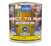 Siramico Coatings - Direct To Rust - Satin - Zinc Yellow Ral 1018 - 1 Litre
