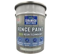 SIRAMICO COATINGS Fence Paint | 5 Litres | Waterbased ECO Resin Technology | 6 Luxury Colours | Smooth Matt Finish for outdoor wood protection | 10 Year Colour Guarantee (Sage Green)