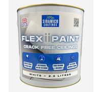 Siramico Coatings - Flexiipaint For Ceilings & Walls - Matt White - 2.5 Litres