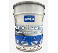 Siramico Coatings - Flexiipaint For Ceilings & Walls - Matt White - 5 Litres