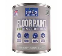 Siramico Coatings Floor Paint,1 Litre, Satin, Water-Based Quick-Dry Formula - Non-Toxic, No-Voc, Durable Coating - Grey