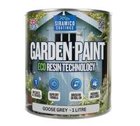Siramico Coatings Garden Paint 1L - Eco Resin Premium One Coat For Garden Furniture - Goose Grey
