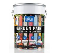 Siramico Coatings Garden Paint 5L - Eco Resin Premium One Coat For Garden Furniture - Black