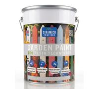 Siramico Coatings Garden Paint 5L - Eco Resin Premium One Coat For Garden Furniture - Goose Grey