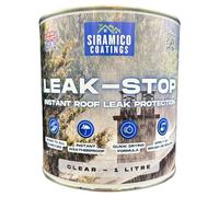 SIRAMICO COATINGS Leak Stop Clear Instant Waterproof Leak Sealer | 1 Litre | Perfect Sealant for Flat and Pitched Felt, Shed & Garage Roofs | Easy to Apply & Fast Dry