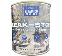 SIRAMICO COATINGS Leak Stop Clear Instant Waterproof Leak Sealer | 500ml | Perfect Paint for Flat and Pitched Felt, Shed & Garage Roofs | Easy to Apply & Fast Dry