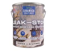 SIRAMICO COATINGS Leak Stop Clear Instant Waterproof Leak Sealer | Perfect for Flat and Pitched Felt, Shed & Garage Roofs | Easy to Apply & Fast Dry (5 Litres)