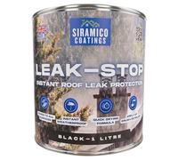 SIRAMICO COATINGS | Leak Stop Rapid Roof Repair BLACK Paint | Instant Waterproof Roof Sealant | Perfect for Flat and Pitched Felt, Shed & Garage Roofs | Can Be Applied to Damp Surfaces (1 Liter)