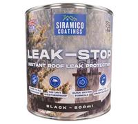 SIRAMICO COATINGS | Leak Stop Rapid Roof Repair BLACK Paint | Instant Waterproof Roof Sealant | Perfect for Flat and Pitched Felt, Shed & Garage Roofs | Can Be Applied to Damp Surfaces (500 ml)